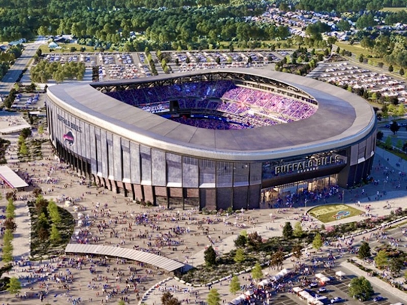 Rendering of the planned stadium for the Buffalo Bills.