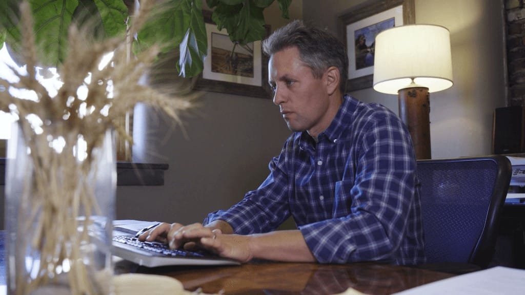 Brian Luftman in his Kentucky office of American Farm Investors. “The average price that I'm paying for farmland now is 50%, higher than it was in 2011, when I started this business,” he said.
