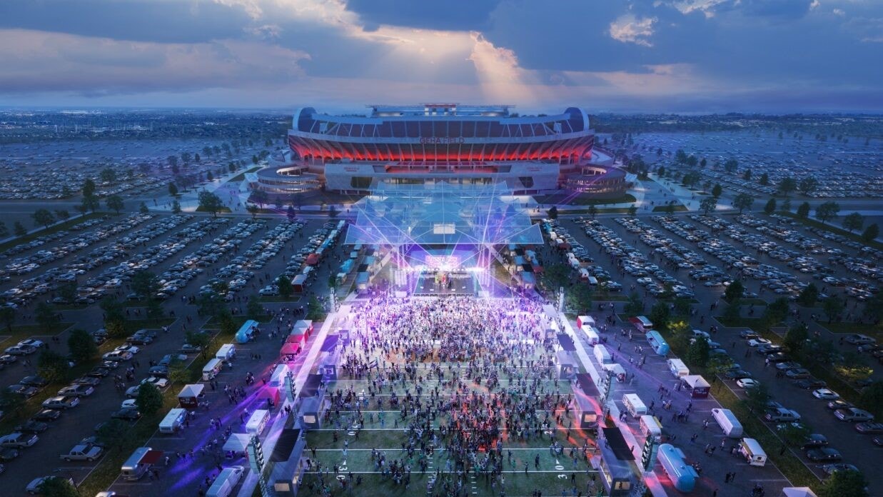 The Kansas City Chiefs want to create a new turf-covered "Activation Zone" with tailgate areas and covered entertainment space on the current site of Kauffman Stadium.