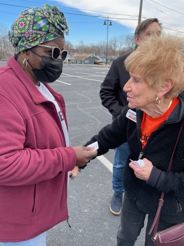 Brenda Crenshaw (left) with Judy Sherry.