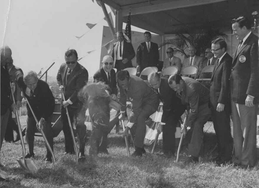 Groundbreaking ceremony for the Truman Sports Complex.