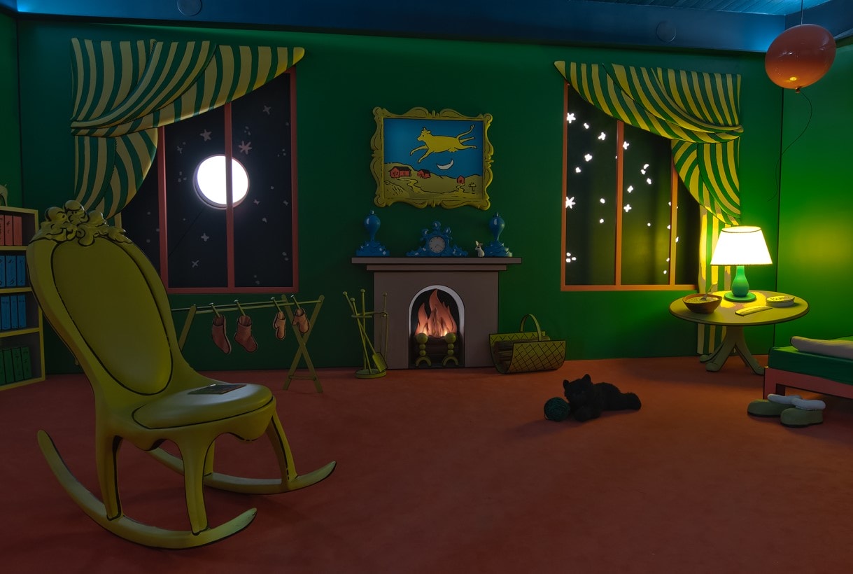 Next to The Lucky Rabbit Bookstore is the Great Green Room, a life-sized replica of a scene from the book “Goodnight Moon,” written by Margaret Wise Brown and illustrated by Clement Hurd.
