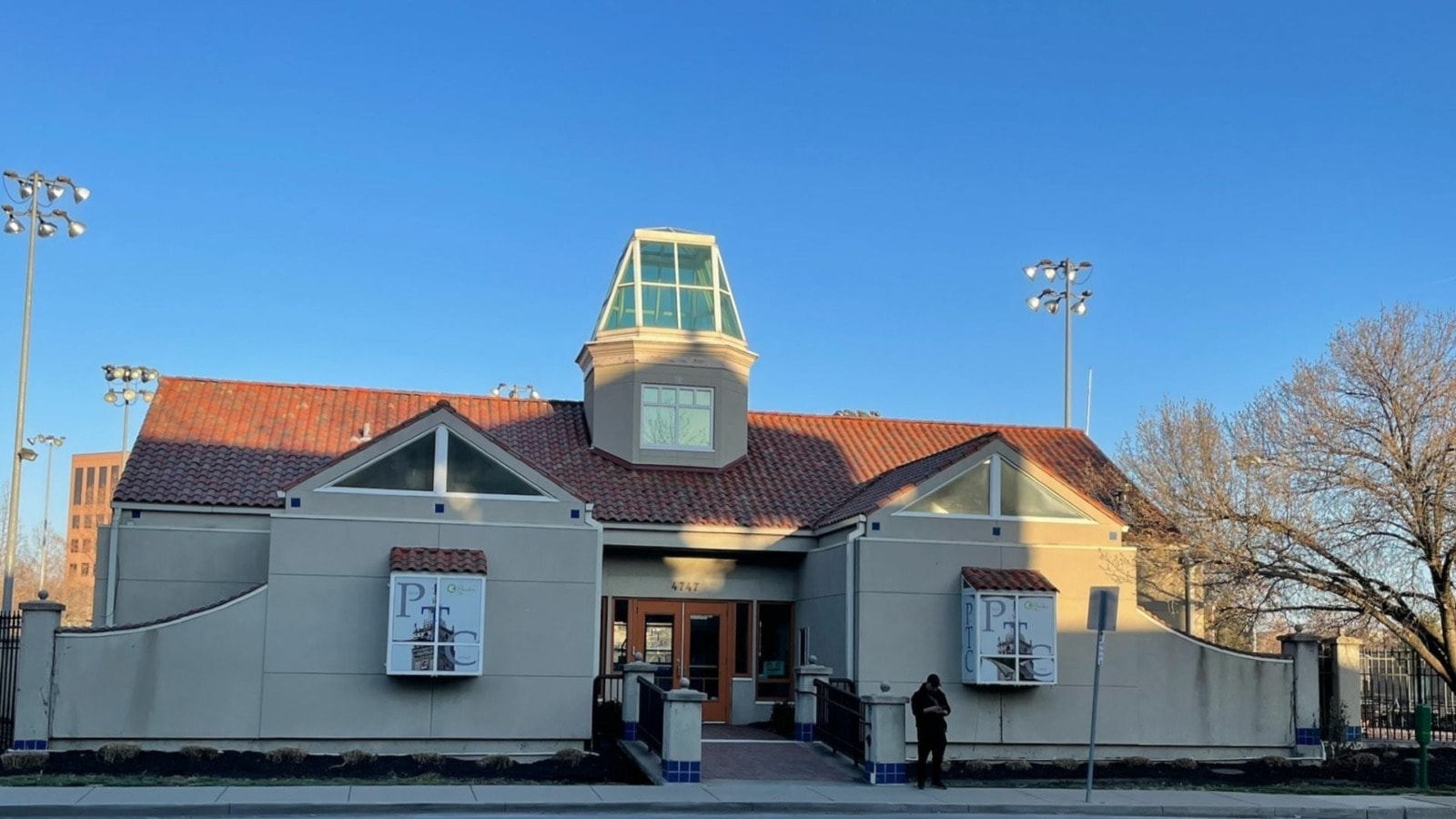 The Plaza Tennis Center clubhouse.