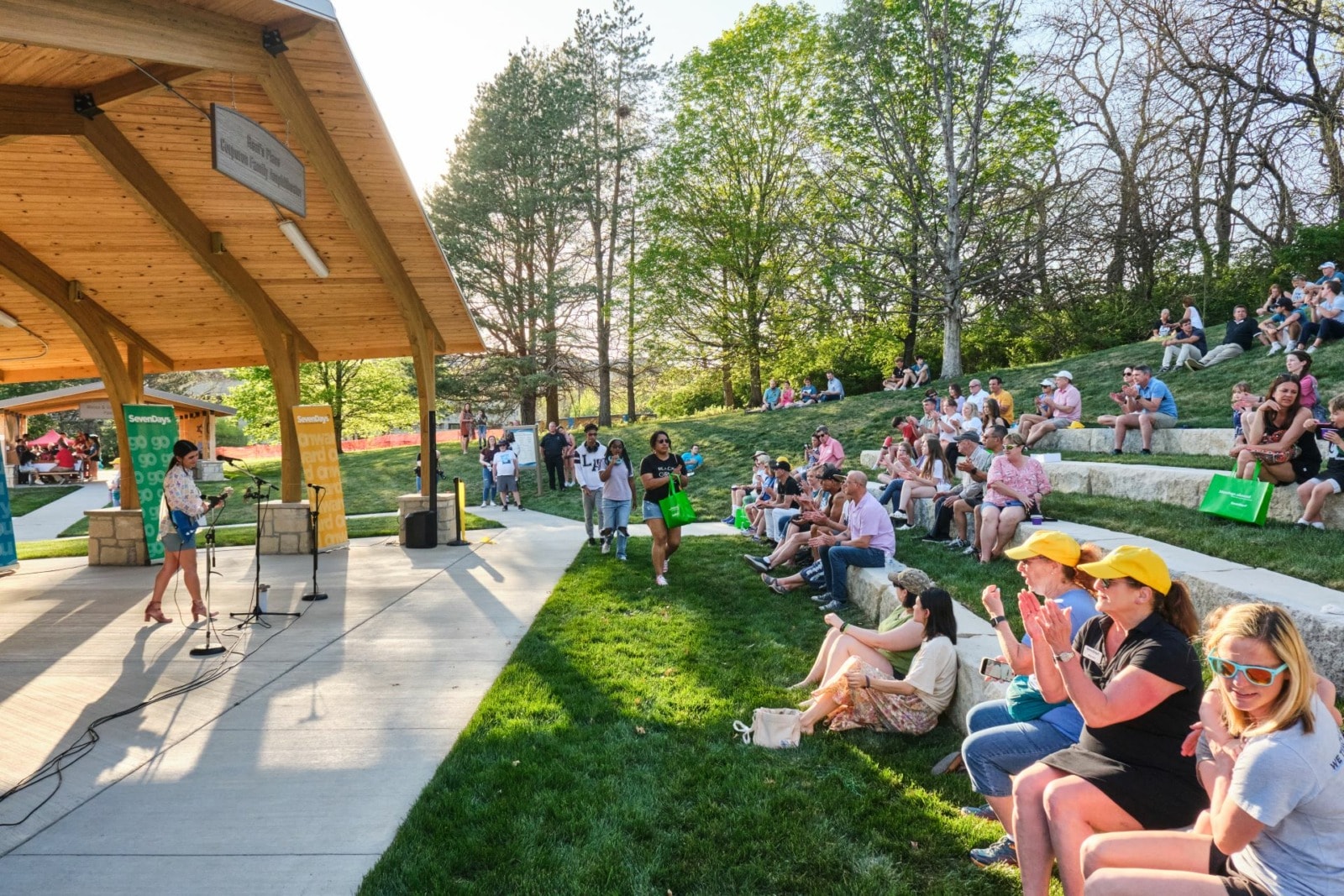 outdoor pavilion with people