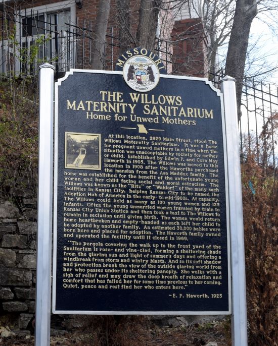 This new historic marker commemorates the former site of The Willows Maternity Sanitarium.