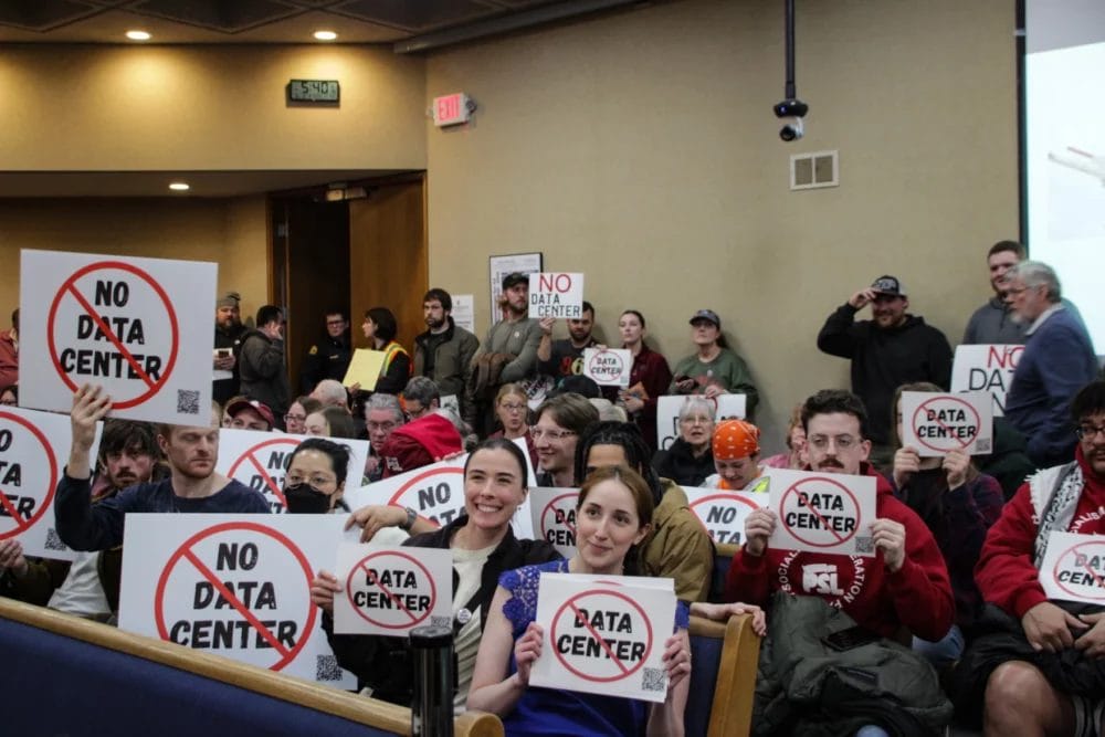 Opponents of a proposed new data center in Independence, Missouri, were unable to derail City Council approval. They are hoping a judge will OK their legal fight. (Savannah Hawley-Bates | KCUR 89.3)