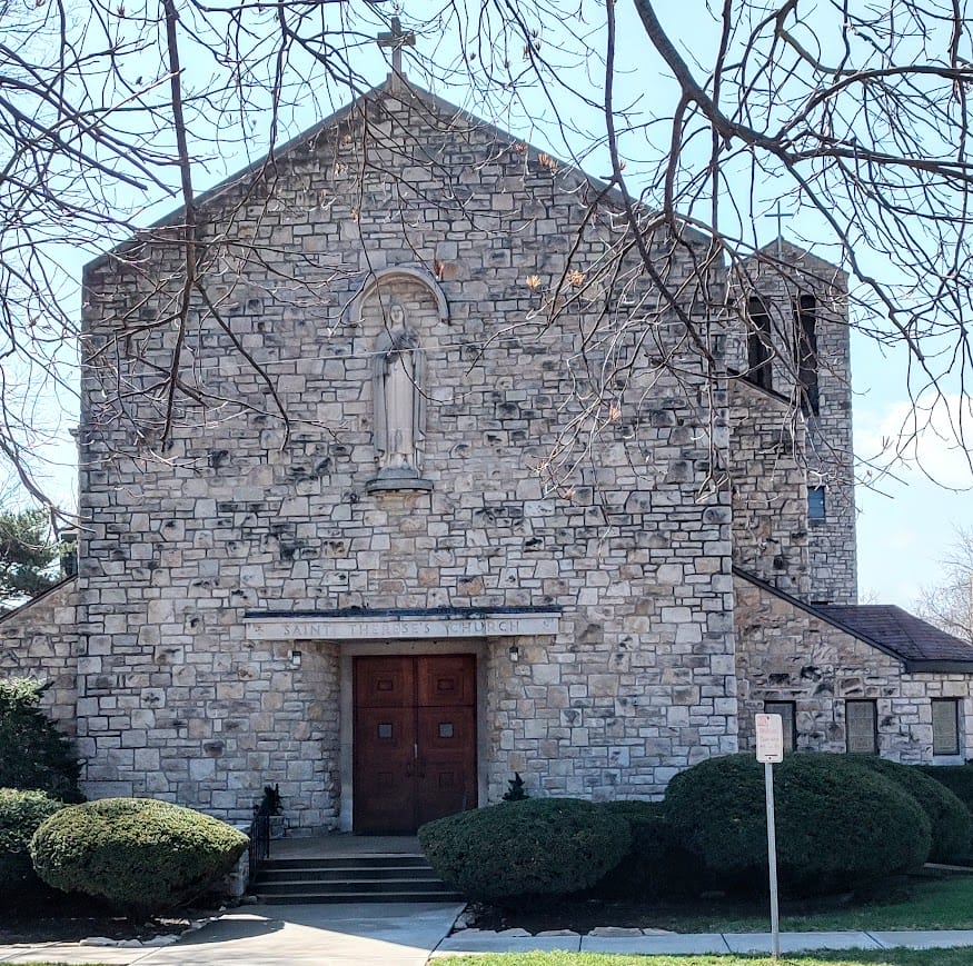 St. Therese Little Flower Church in the Blue Hills Neighborhood on Kansas City’s east side has had priests and members who have worked hard for decades to minimize the effects of racist city policies and actions, though it’s still possible to see housing deterioration on the same block as the church. (Bill Tammeus | Flatland)